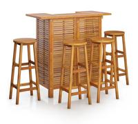 vidaXL Ensemble de bar de jardin 5 pièces en bois massif d'acacia
