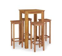 vidaXL Ensemble de bar de jardin 5 pièces en bois massif d'acacia