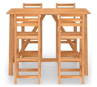 vidaXL Ensemble de bar de jardin 5 pièces en bois massif d'acacia