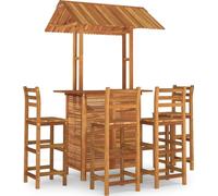 vidaXL Ensemble de bar de jardin 5 pièces en bois massif d'acacia 3116005