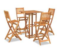 vidaXL Ensemble de bar de jardin 5 pièces en bois massif d'acacia