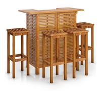 vidaXL Ensemble de bar de jardin 5 pièces en bois d'acacia massif