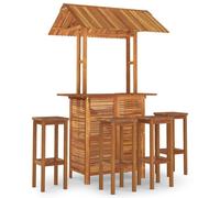 vidaXL Ensemble de bar de jardin 5 pièces en bois massif d'acacia