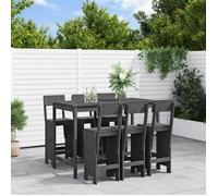 vidaXL Ensemble bar de jardin 7 pièces gris pin massif