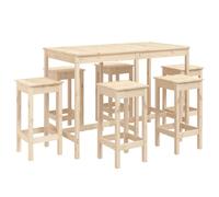 vidaXL Ensemble de bar de jardin 7 pcs Bois de pin massif