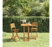 vidaXL Ensemble de bar extérieur 3 pcs - Bois d'acacia massif