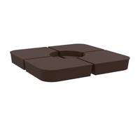 vidaXL Ensemble de Base de Parasol pour parasols à Pied croisé 4pcs PP, Base de Parasol, Base de Parasol en Porte-à-Faux, Support de Parasol de Jardin