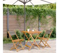 VidaXL Ensemble de bistro 3 pcs - Gris Polypropylène