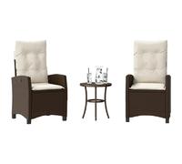 vidaXL Ensemble de bistro 3 pcs - Marron
