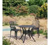 vidaXL Ensemble de bistro 3 pcs - Noir