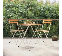 vidaXL Ensemble de bistro pliable 3 pcs