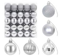 vidaXL Ensemble de Boules de Noël 100 pc Argenté 4 cm Polystyrène