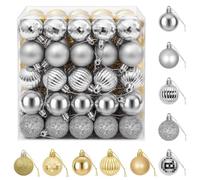 vidaXL Ensemble de Boules de Noël 100 pc Argenté et doré 4 cm
