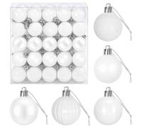vidaXL Ensemble de Boules de Noël 100 pc Blanc 4 cm Polystyrène