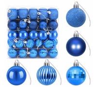 vidaXL Ensemble de Boules de Noël 100 pc Bleu 4 cm Polystyrène