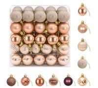 vidaXL Ensemble de Boules de Noël 100 pc Champagne et Brun 4 cm
