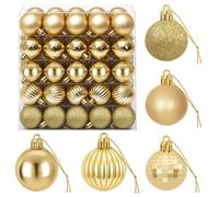 vidaXL Ensemble de Boules de Noël 100 pc Doré 4 cm Polystyrène