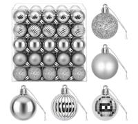 vidaXL Ensemble de Boules de Noël 100 pc Gris 4 cm Polystyrène