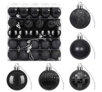vidaXL Ensemble de Boules de Noël 100 pc Noir 4 cm Polystyrène