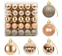 vidaXL Ensemble de Boules de Noël 100 pc Or Rose 4 cm Polystyrène