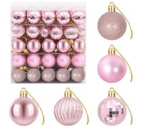 vidaXL Ensemble de Boules de Noël 100 pc Rose 4 cm Polystyrène