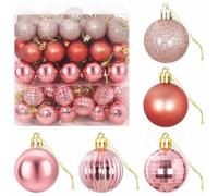 vidaXL Ensemble de Boules de Noël 100 pc Rose et Vieux Rose 4 cm