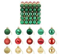 vidaXL Ensemble de Boules de Noël 100 pc Rouge, doré et Vert 4 cm