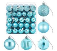 vidaXL Ensemble de Boules de Noël 100 pc Turquoise 4 cm Polystyrène