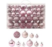 vidaXL Ensemble de boules de Noël 100 pcs Rose