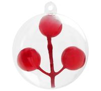 vidaXL Ensemble de Boules de Noël 100 pcs Transparent Ø 8 cm, Boule de Noël Traditionnelle, décorative, Ornement Transparent, Accessoires Modernes pour Sapin, Collection Festive
