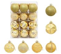 vidaXL Ensemble de Boules de Noël 36 pc Doré 6 cm Polystyrène