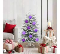 vidaXL Ensemble de Boules de Noël XL 15 pcs Lilas Plastique