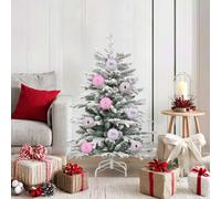 vidaXL Ensemble de Boules de Noël XL 15 pcs Rose Plastique