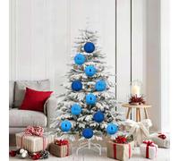 vidaXL Ensemble de Boules de Noël XL 9 pcs Bleu Plastique