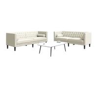 Ensemble de canapé Chesterfield et traversins 2pcs velours