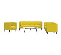 Ensemble de canapé Chesterfield et traversins 3 pcs velours, canapé, siège de canapé, canapé relax, canapé confort, 3209287