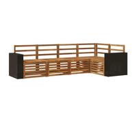 vidaXL Ensemble de canapé d'angle 5 pcs Naturel Bois d'Acacia Massif 3384360