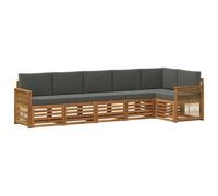 vidaXL Ensemble de canapé d'angle 5 pcs Naturel et Anthracite