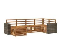 vidaXL Ensemble de canapé d'angle 6 pcs Naturel