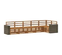vidaXL Ensemble de canapé d'angle 6 pcs Naturel Bois d'Acacia Massif