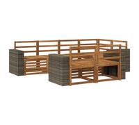 vidaXL Ensemble de canapé d'angle 7 pcs Naturel