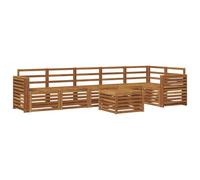 vidaXL Ensemble de canapé d'angle 7 pcs Naturel Bois d'Acacia Massif