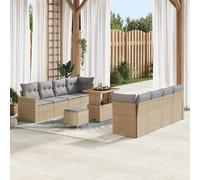 vidaXL Ensemble de canapé de jardin 12 pcs Beige et Gris clair