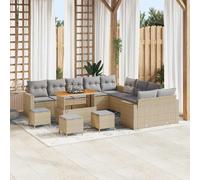 vidaXL Ensemble de canapé de jardin 18 pcs Beige et Gris clair
