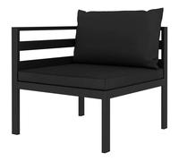 vidaXL Ensemble de canapé de jardin 2 pièces avec coussins Aluminium Anthracite