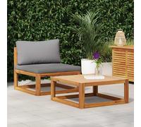 vidaXL Ensemble de canapé de jardin 2 pièces avec revêtement en bois massif d'acacia