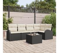 Vidaxl Ensemble De Canapé De Jardin 5 Pièces Avec Coussins En Rotin Synthétique Brun