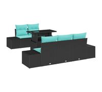 vidaXL Ensemble de canapé de jardin 6 pc 5-Nombre de places | Tu peux changer l'agencement des sièges facilement, Tissu robuste qui supporte les intempéries, Accueille jusqu'à 4 adultes