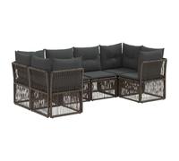 vidaXL Ensemble de canapé de Jardin 6 pc 6-Nombre de Places Gris