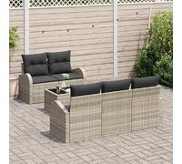 vidaXL Ensemble de canapé de jardin 6 pcs Gris clair et gris foncé
